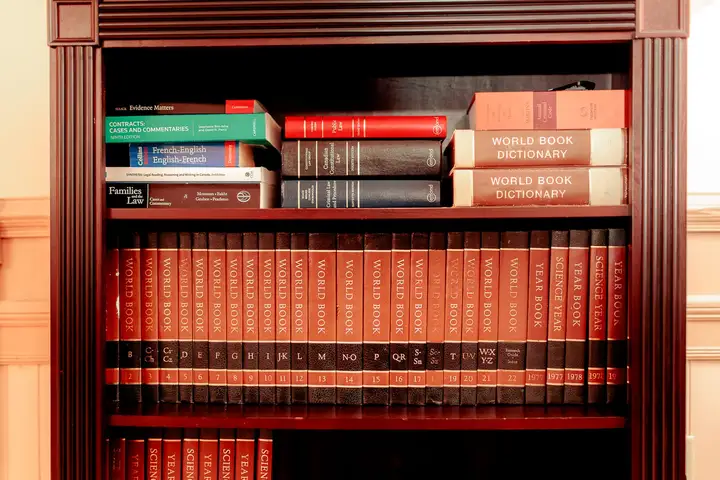 The law library shelf in the firm's Moncton office
