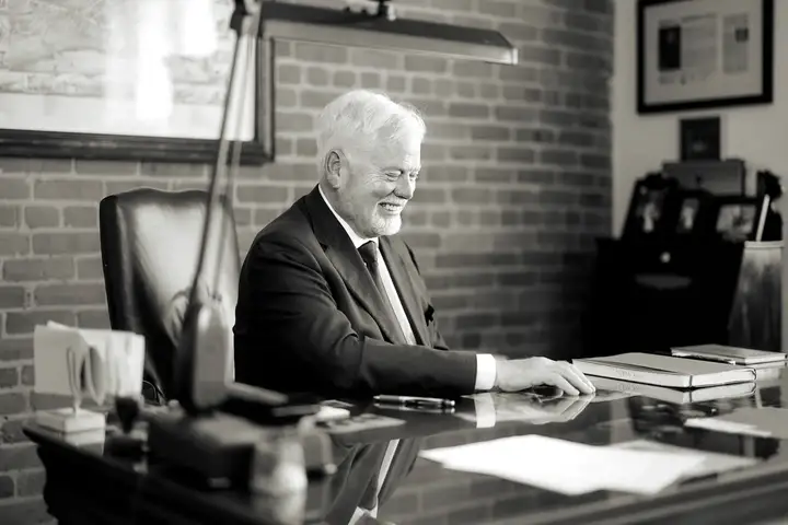 Michael Murphy, K.C. at his desk in the firm's Moncton office
