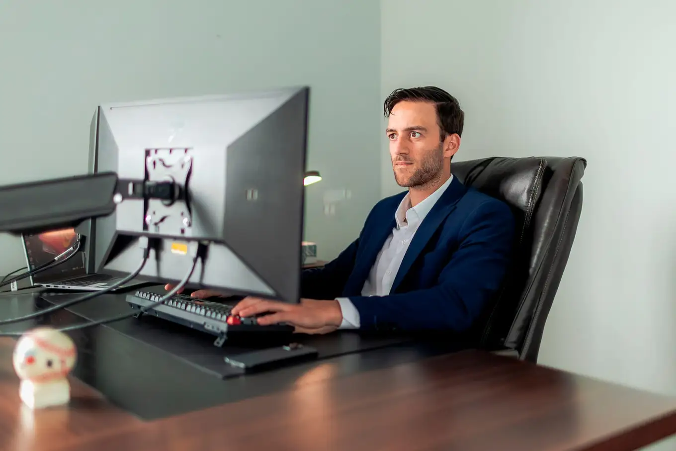 A workstation in the firm's Moncton office