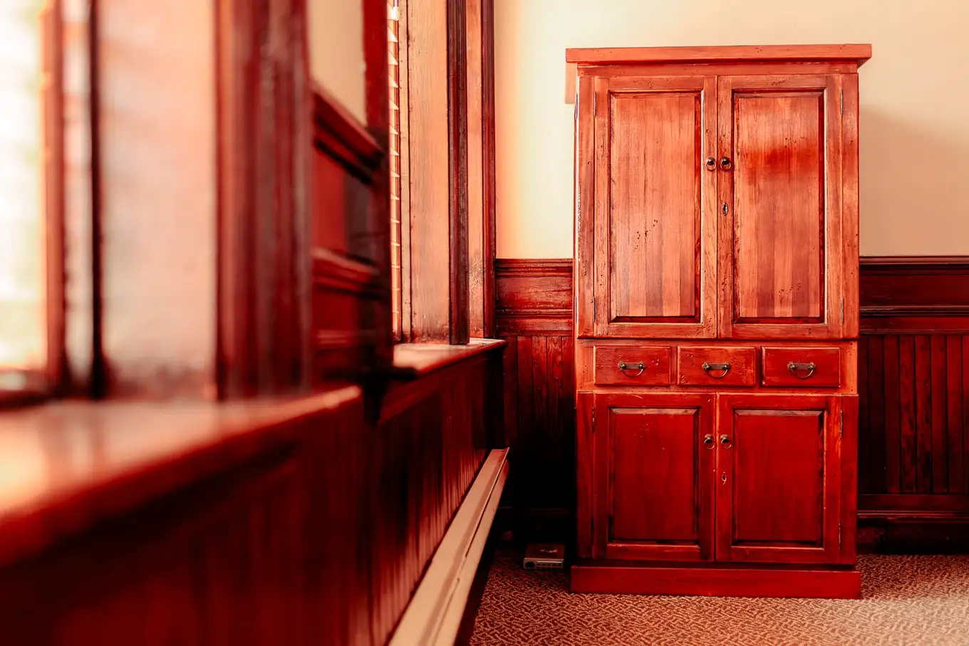 A cabinet in the firm's heritage Moncton office